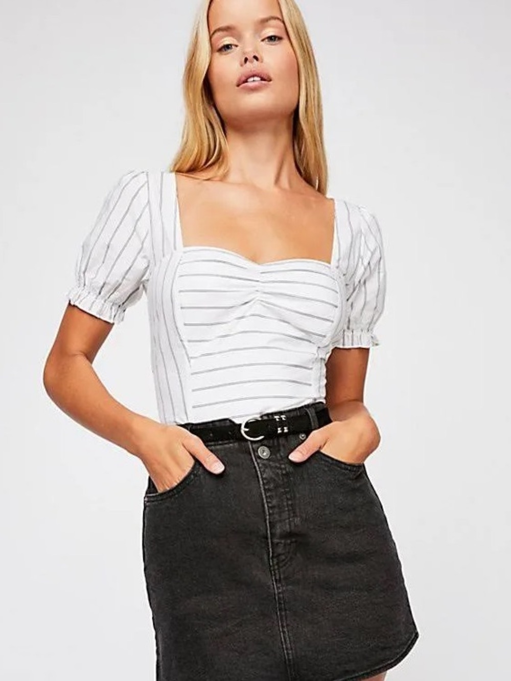 Free People Rose Garden Puff Sleeve